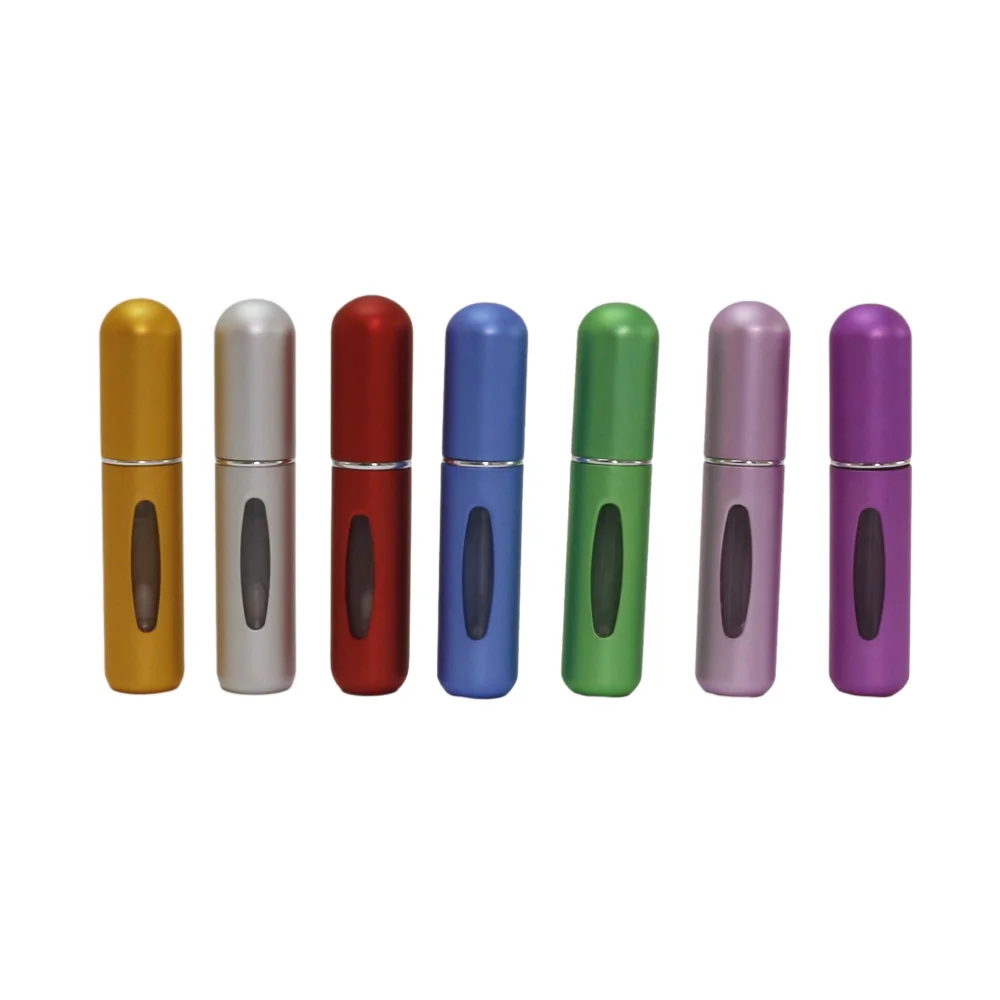 Travel mini portable 5ml perfume bottle aluminum spray bottle empty aluminum refillable perfume atomizer spray bottles