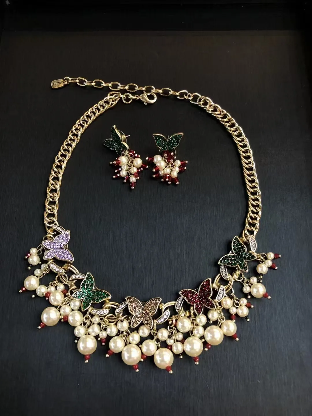 Vintage Silver and Copper Jewelry with Gold and Silver Plating Elegant Necklace and Earring Sets for Wedding Party Anniversary