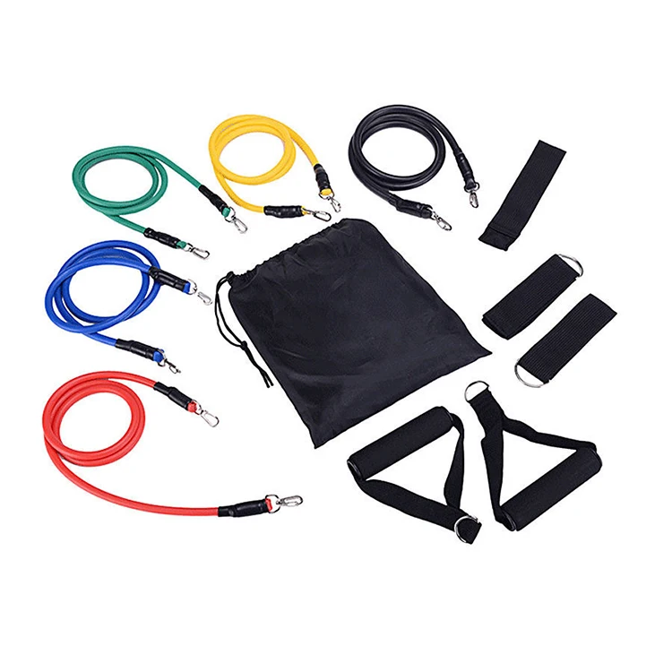 
soft adjustable light colorful home workout training tubes resistance bands 