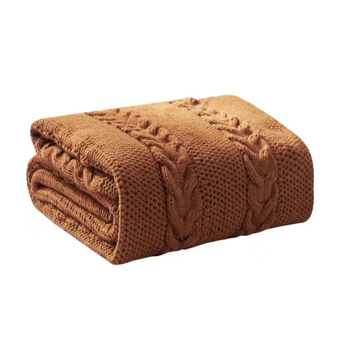 oversized plush acrylic sofa decoration blanket throw  tufted acrylic blanket