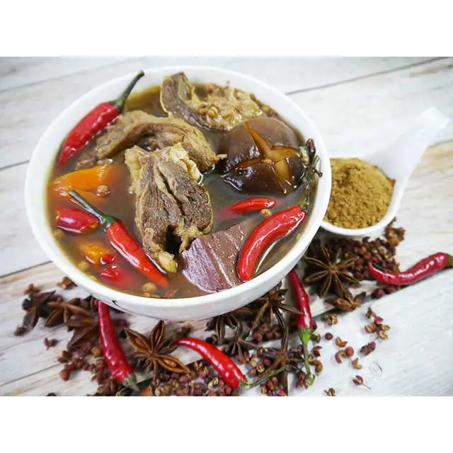 
 Насыщенный вкус говядины, пряный порошок для горячего горшка, суповая основа и приготовление пищи  