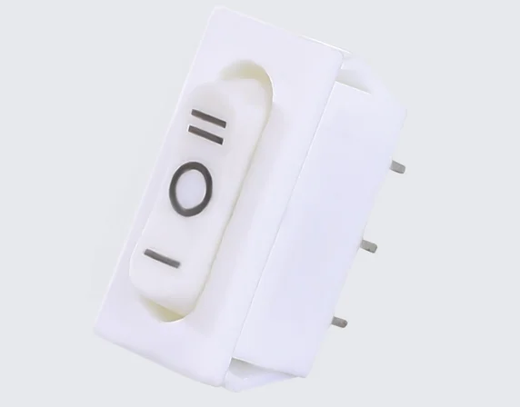Custom Cute KCD3 Three Position 3 Pin and Speed White Power ON-OFF-ON Rocker Switches