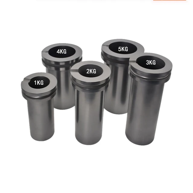 Melting graphite crucible high pure refractory double ring graphite crucible set