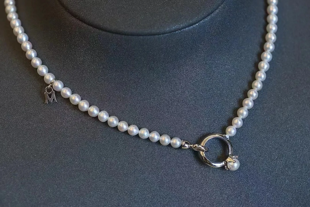 2024 custom 4-5mm real pearl necklace cheap women necklace price