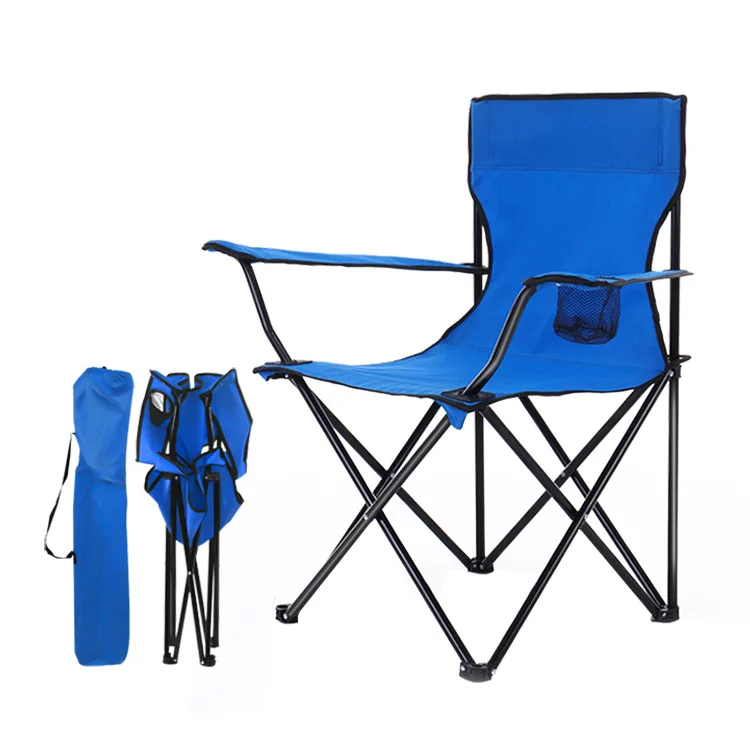 Beach folding chair one-piece camping chair steel tube Compact portable advertising Outdoor Chair