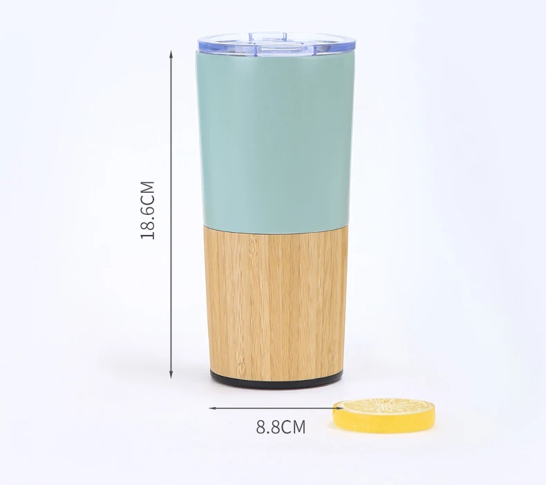 2025 Bamboo Coffee Mug Tea Tumbler Stainless Steel Coffee Mug 20oz bamboo tumblers Drinking Travel Cup