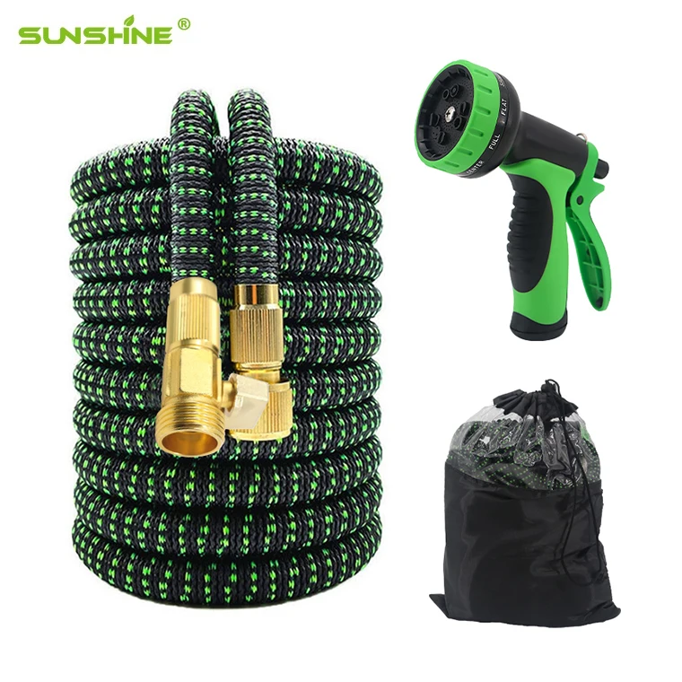 SUNSHINE Top Selling 100ft Green Color High Pressure Expandable Magic Water Garden Hose
