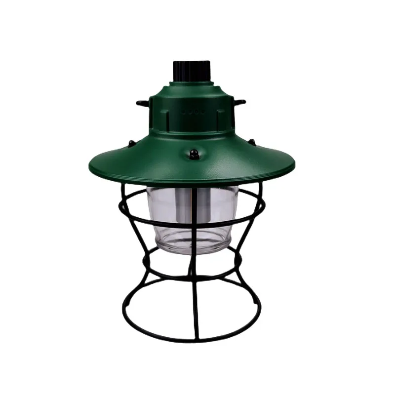 Portable Battery Powered Warm Vintage Style Led Camping Lantern for Garden Party