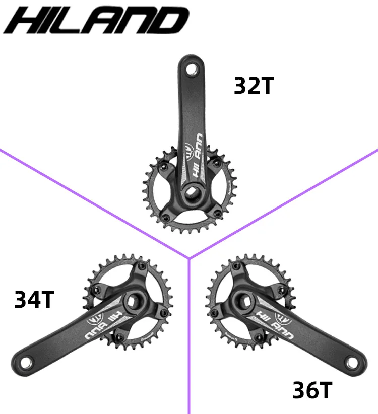 JOYSUN MTB Crankset 32-36T Ultralight Aluminum Alloy Crankset Mountain Bicycle Crank Set Bike Parts Mtb Cranks