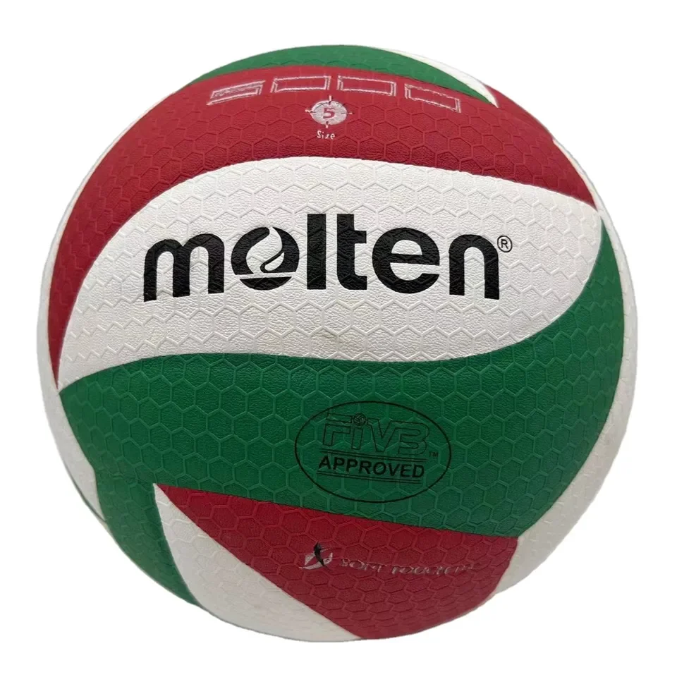 Size 5 Molten 5000 Soft Touch Laminated Volleyball Wholesale Official Pu Leather Custom Printed 50 Adults Racing Green Butyl
