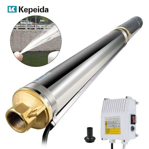 Kepeida 220V 4inch Head 120M High Quality Single Phase AC Submersible Deep Well Water Pump For Irrigation