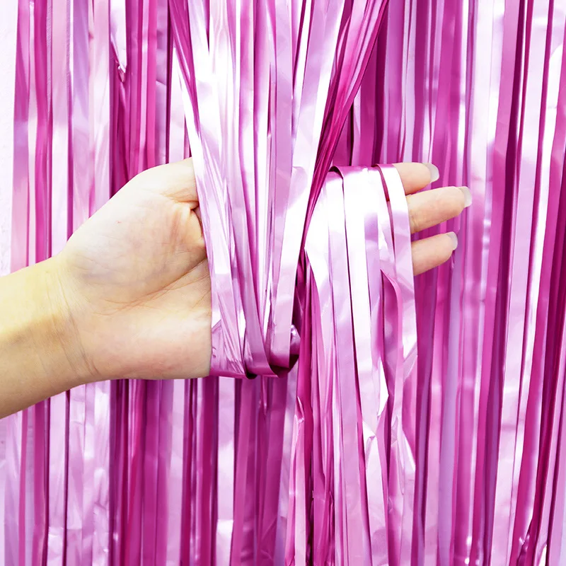 Fashion matte rain curtain background wall decoration party dance decoration atmosphere foil curtain