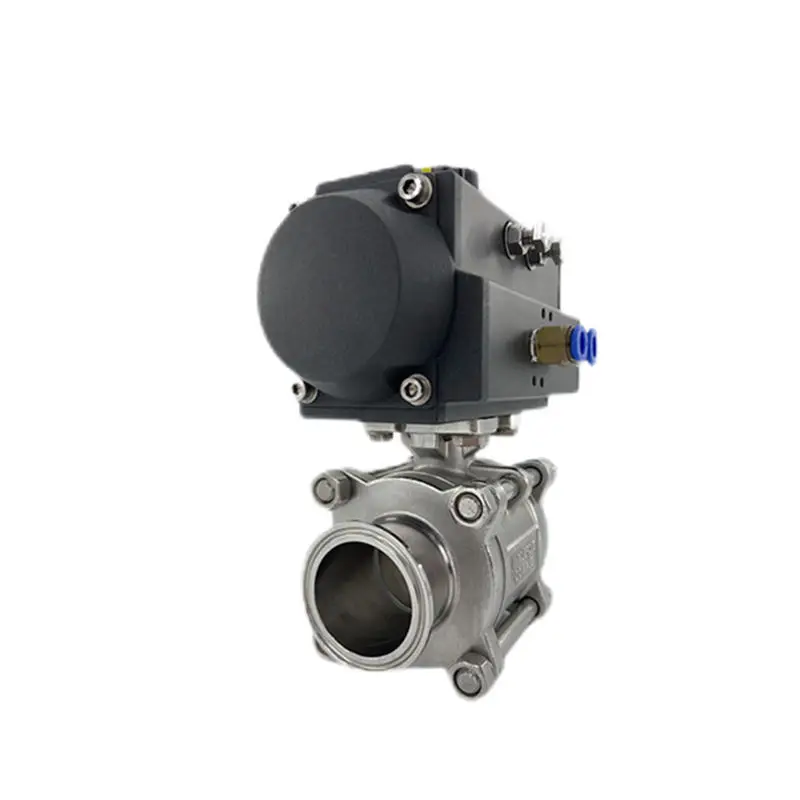 Sanitary Stainless Steel Ball Valve Threaded 304 Pneumatic Actuator Vacuum Regulating Ball Valve