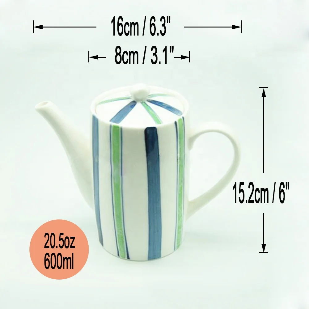 20.5oz Ceramic Tea Pot Large Teapot Kettle Ceramic Teapot Chinese Tea Pot