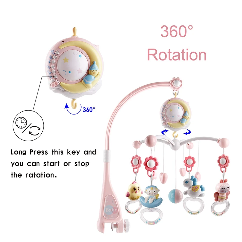 Oem Otros Juguetes Para Bebe Baby Mobile Led Rotator Remote Control Musical Baby Mobile For Baby Cot
