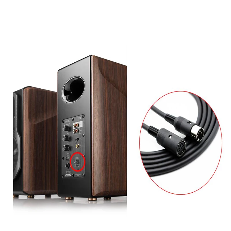 Midi Din 5 Pin to 4 RCA Cables Din5 Female to RCA Male Cable Support Home Theatre DVI Computer Stereo