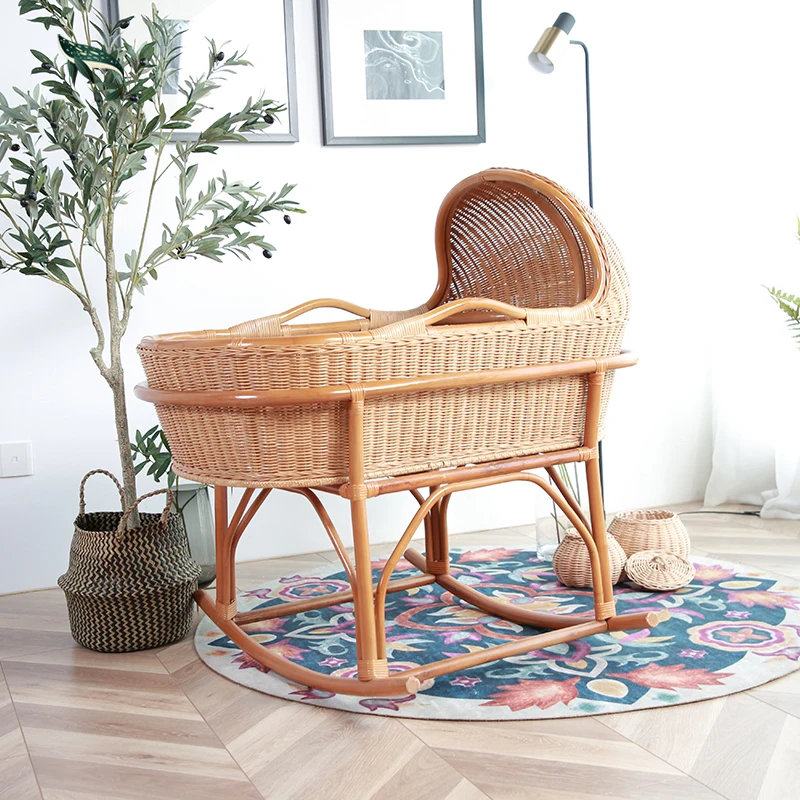 
New products in October strong rattan hull a baby to sleep bassinet baby cradle 