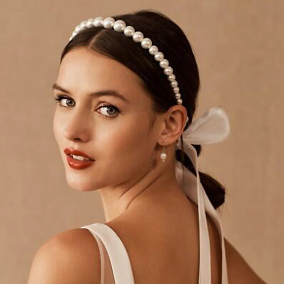 Vintage Pearl Headband Collection Sweet Headband Ins Net Red Hairpin Press Hair Accessories New Style Of Outgoing Headwear