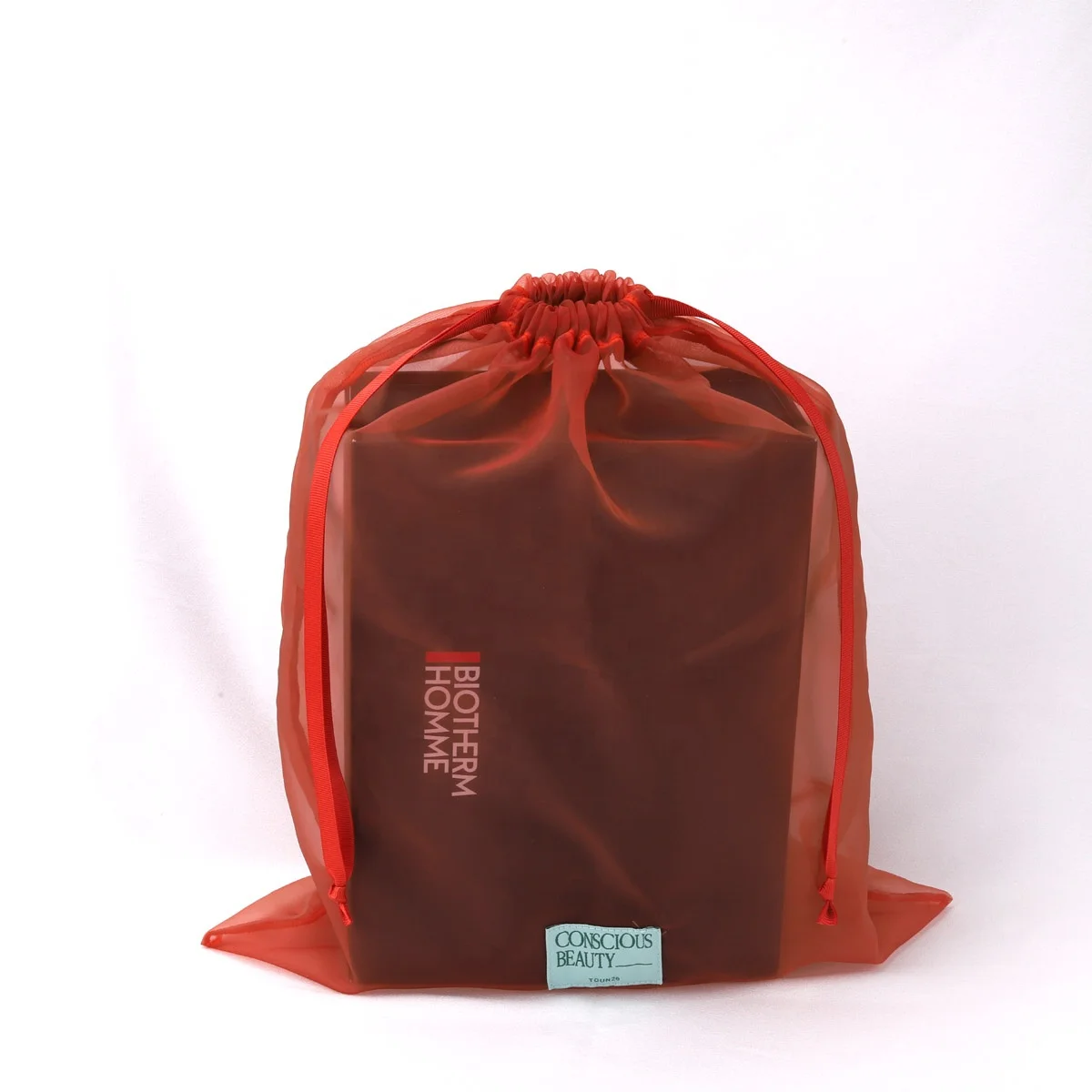 Custom Logo Printing Organza Wedding Favor Christmas Gift Packaging Bag Drawstring Luxury Organza Jewelry Pouch