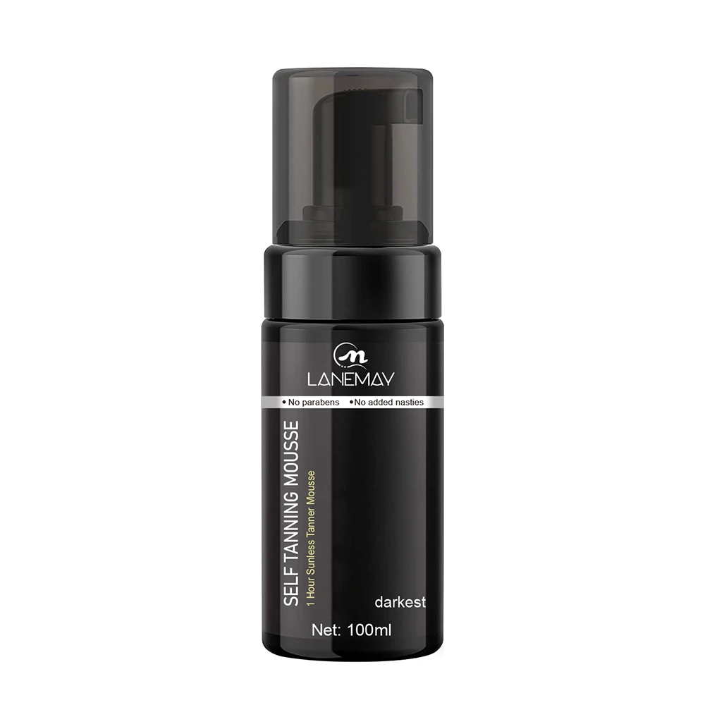 Hot Sale Natural Private Label Organic Sunless Self Fake Tan Mousse Dark Bronzer  Tanning