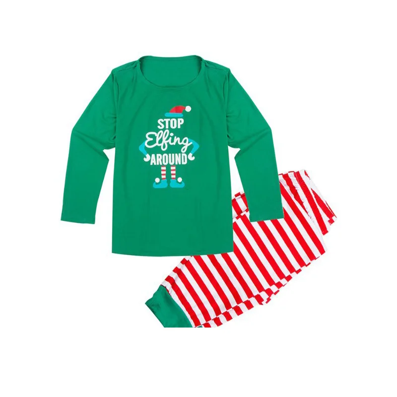 Wholesale Xmas Custom Blank Christmas Print Adult Kids Baby M L Pajamas Set For Family