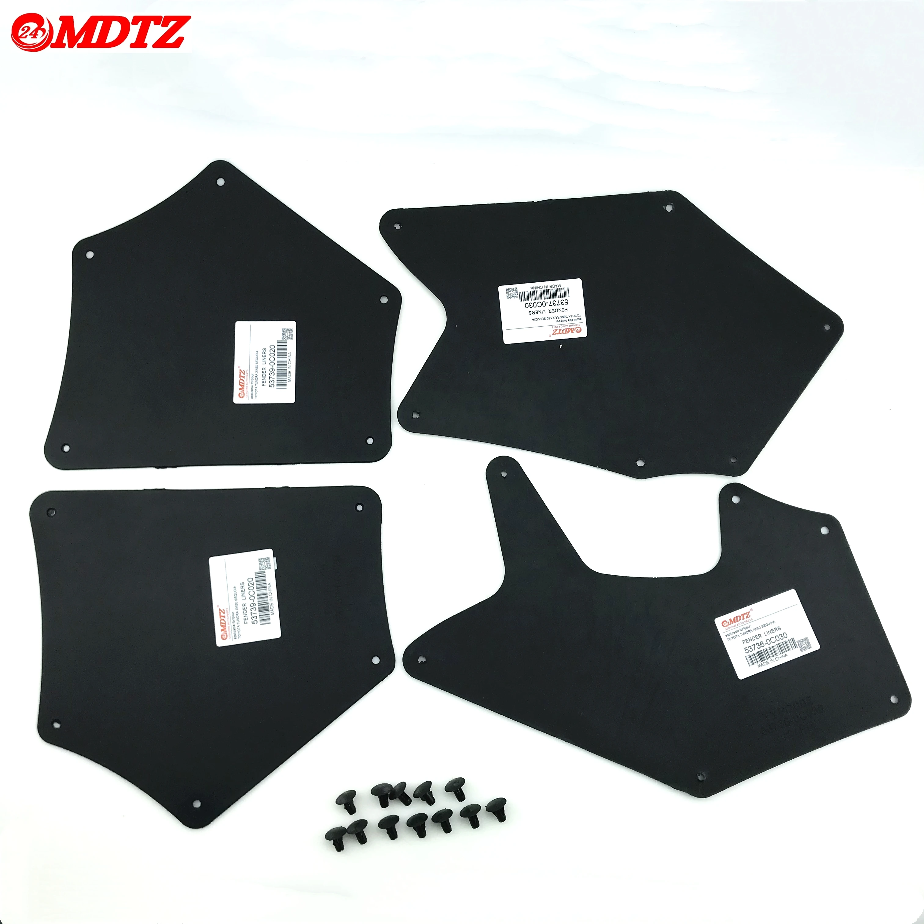 For Toyota Tundra XK50 Sequoia XK60 Mud Flaps Splash Guards Mudflaps Fender Liners Shield Apron Seal Flares Rubber 53739-0C020