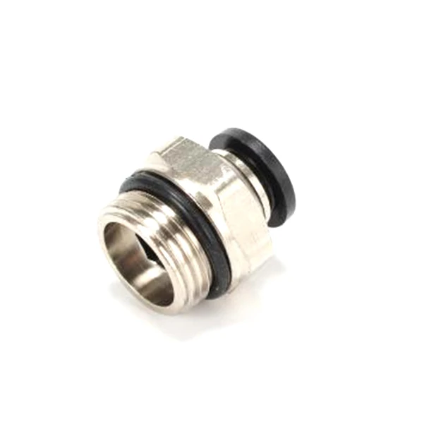 
XAKJ PCG Male Straight BSPP G Thread with O-ring Nickle-plated Brass Threaded-to-tube Pneumatic Fittings G 1/2 to Push In 12 mm 