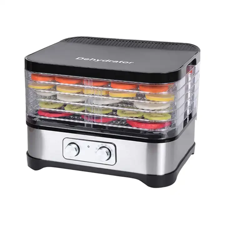 CE EMC Multiple versions 220-450W professional 5pcs stackable tier AS tray food drying machine Health home food dehydrator