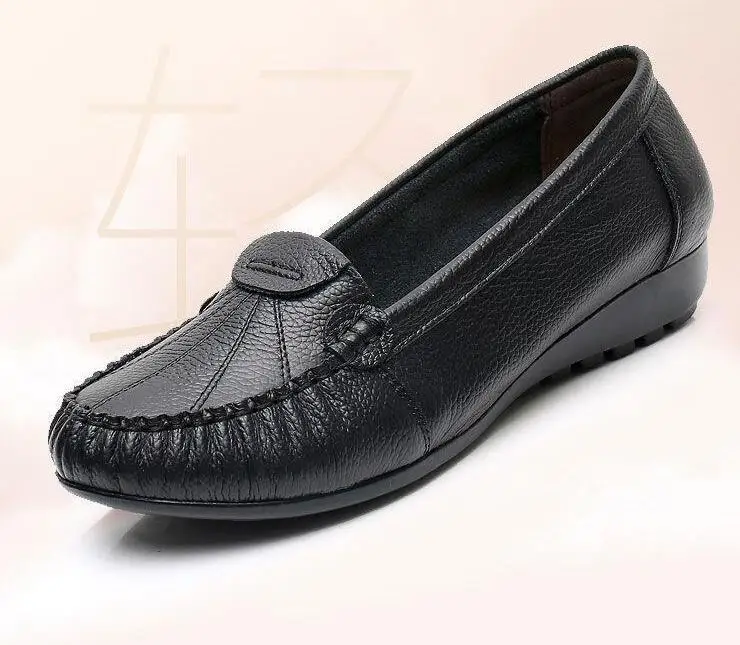 New Style Fashion Black Comfortable Flat Loafer Hotel Housekeeper Wear Casual Shoes Woman Ladies Flats Shoes
