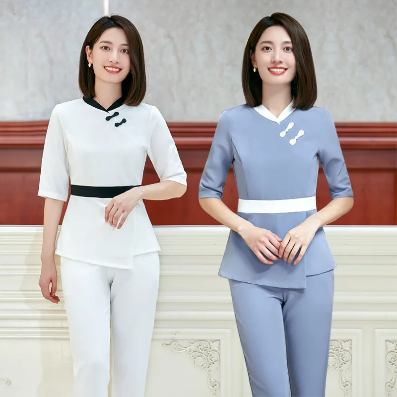 Beautician Work Wear Uniform Thai Massage Spa Uniforms Hotel Beauty Salon SPA Uniforms for Women beautician