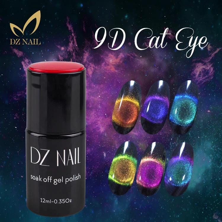 Dingze DZ free samples long lasting led uv nail gel 1kg cat eye nail gel polish kg 9D cat eye gel
