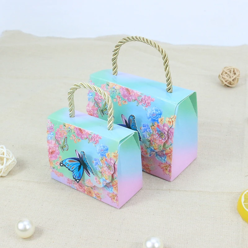Hotsale Beautiful Butterfly and Flower Wedding Candy Box Candy Bag Baby Shower Wedding Favors Chocolate Paper Gift Box