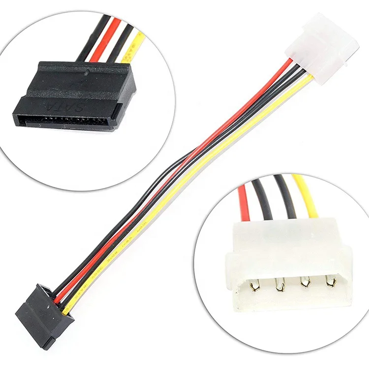 
SATA power cord Type D 4-pin to serial power cord IDE to serial hard drive power cables 