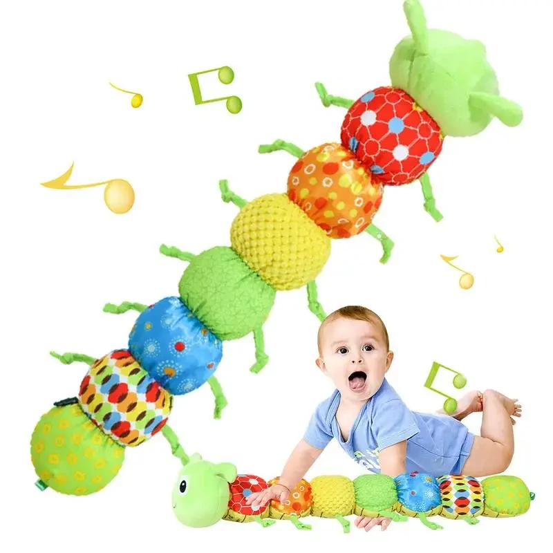 Jumon Manufacturer Eco-friendly Soft Small Animal Cartoon Shape Plush Toy Baby Sensory Montessori Toy with Sensory Details Music