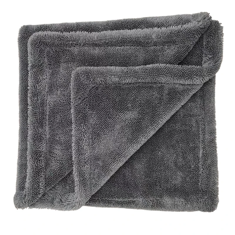 High GSM 1200gsm 1300gsm 1400gsm Double Sided One or Two Colors Microfiber Twist Loop Car Washing Cleaning Towels