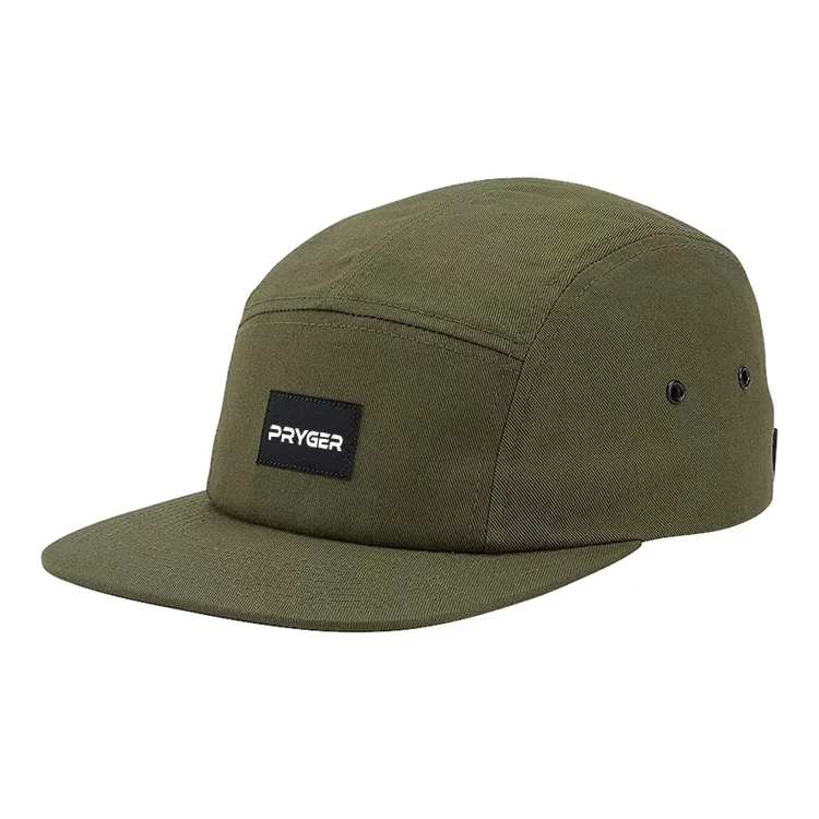 Custom Unstructured Running 5Panle Five Panel 5 Panel Camp Camping Camper Cap Hat Cotton Twill For Men Women