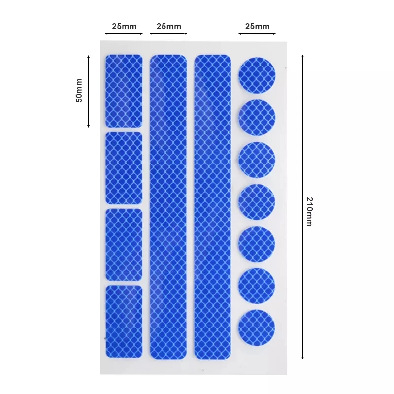 RIDERACE MTB Bike Fluorescent Reflective Sticker Cycling Wheel Rim Night Safety Warning Reflector Film Decal Bicycle Reflector