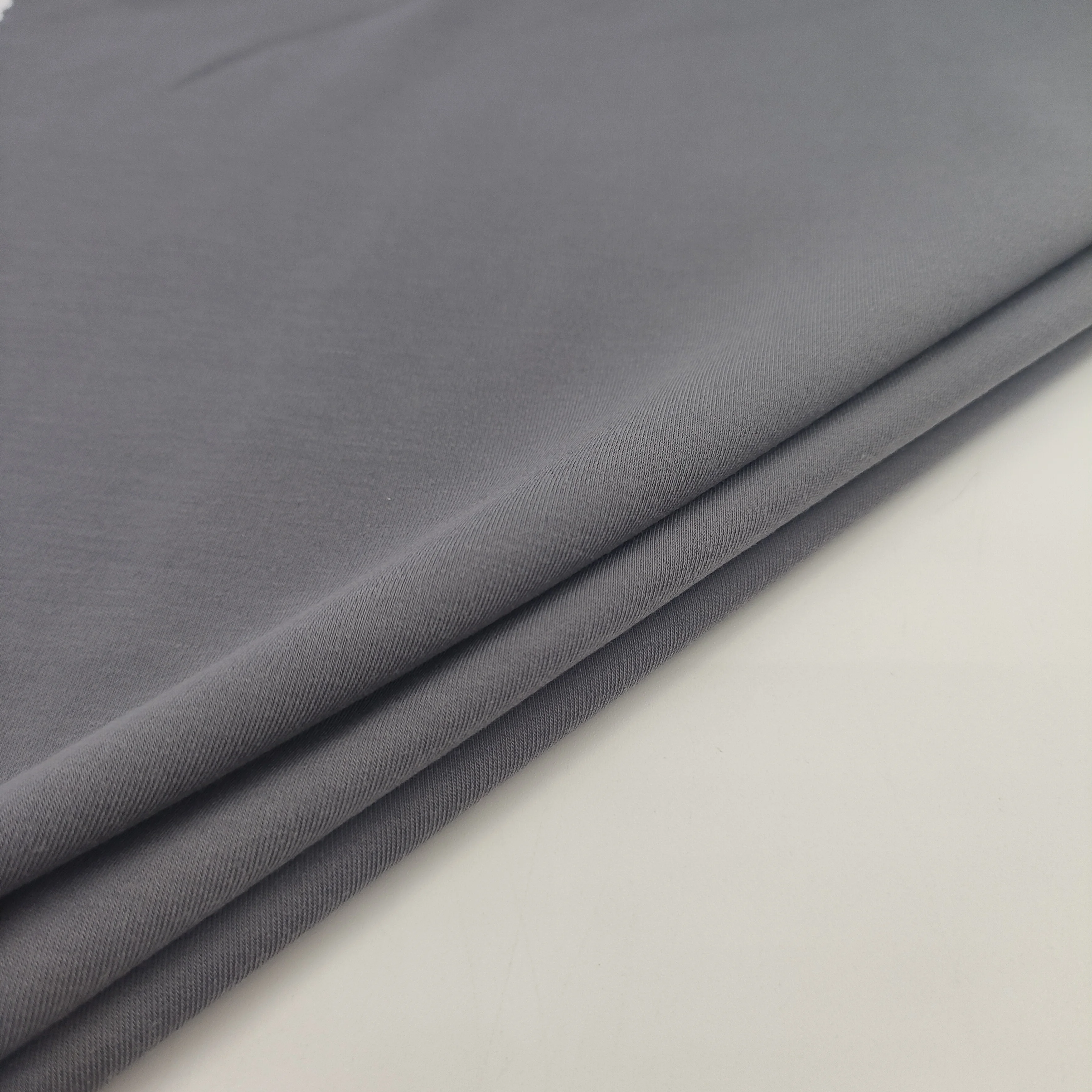 Fashion fabric knitted breathable dyed 60%TEL 35%T 5%SP interlock fabric for T-shirt