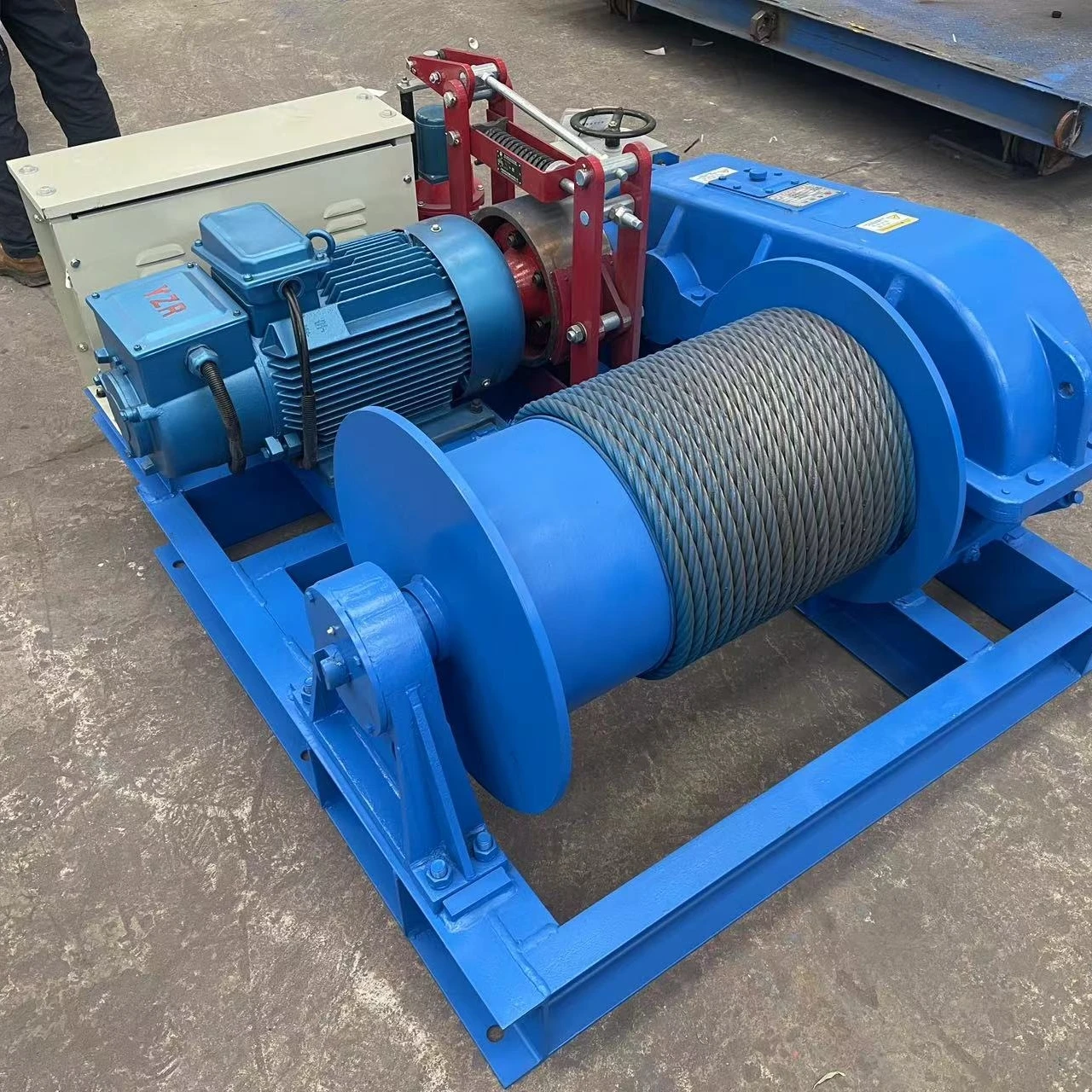 Variable Speed Wire Rope traction Pulling Cable Electric Power Winch
