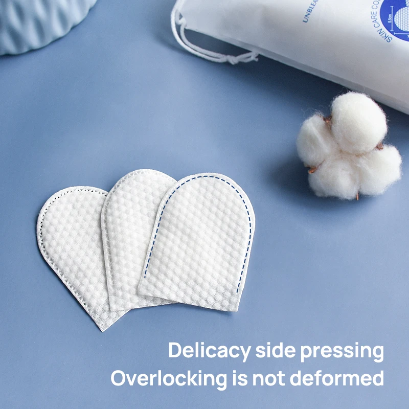 YoYoSoft Manufacture Sell Private Labeling Unbleached Pure Cotton Pads Disposable Pocket cosmetic Pad 75pcs