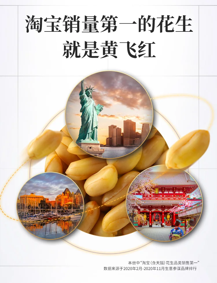 Huang Fei Red Spicy Peanut Rice Leisure Snack Nuts 210g Bag Crispy Wine Dish Huang Feihong stockpiled