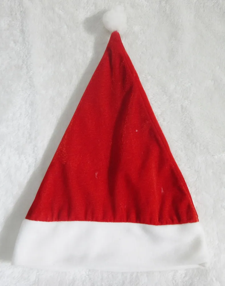 Wholesale Cheap Promotion Non-woven Christmas Party Hat Unisex Adult Felt Classic Santa Hat