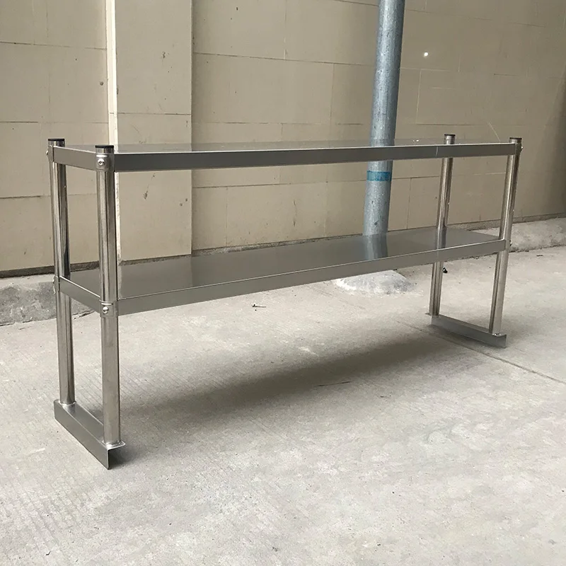 Industrial Heavy Duty Work Bench Solid Metal Working Tables Top Shelves Kitchen Work Table