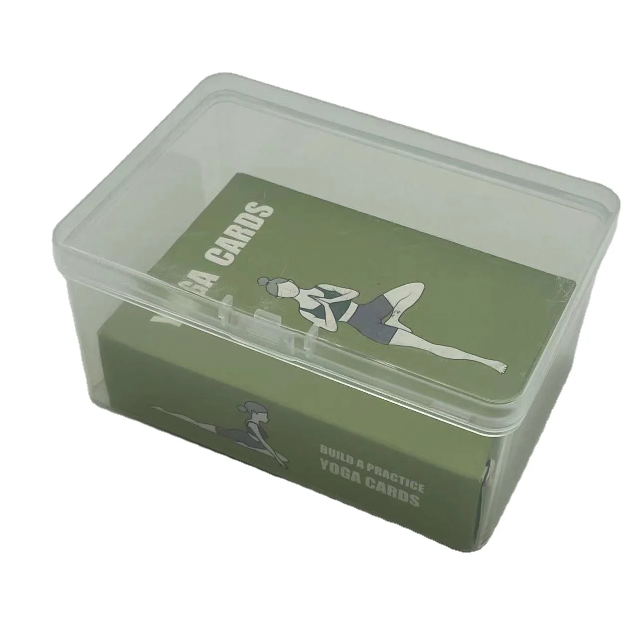 New Arrival Square Clear PP Plastic Box For Playing Cards Box Of Learning Cards Container Box For Game Cards