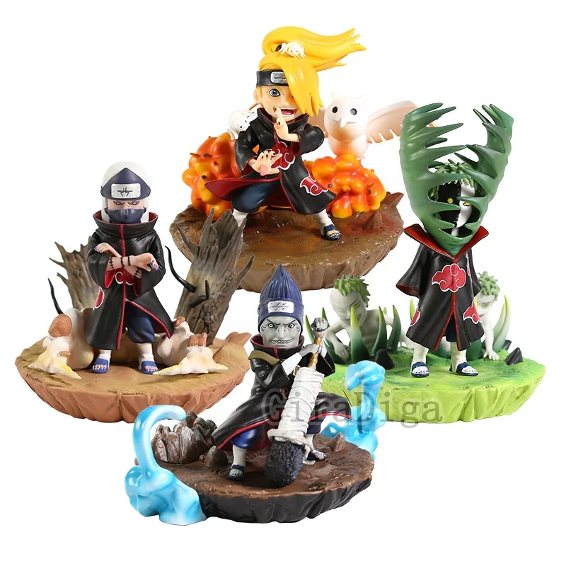 Akatsuki Deidara Zetsu Kakuzu Hoshigaki Kisame PVC Statue Figure Collectible Model Toy