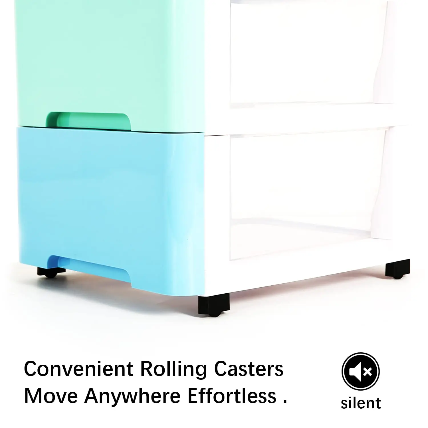 Merryart Organizer Cabinet Rolling Storage Cart 5-drawer Plastic with Frame Storage Drawers Injection Multifunction CLASSIC