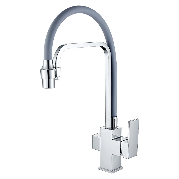 Hot and cold water Kitchen Faucet  360 degrees brass Flexible Pull out Kitchen Mixer Faucet Tap