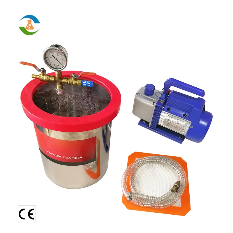 Vacuum Chamber with 5 Stage 220V Vacuum Pump