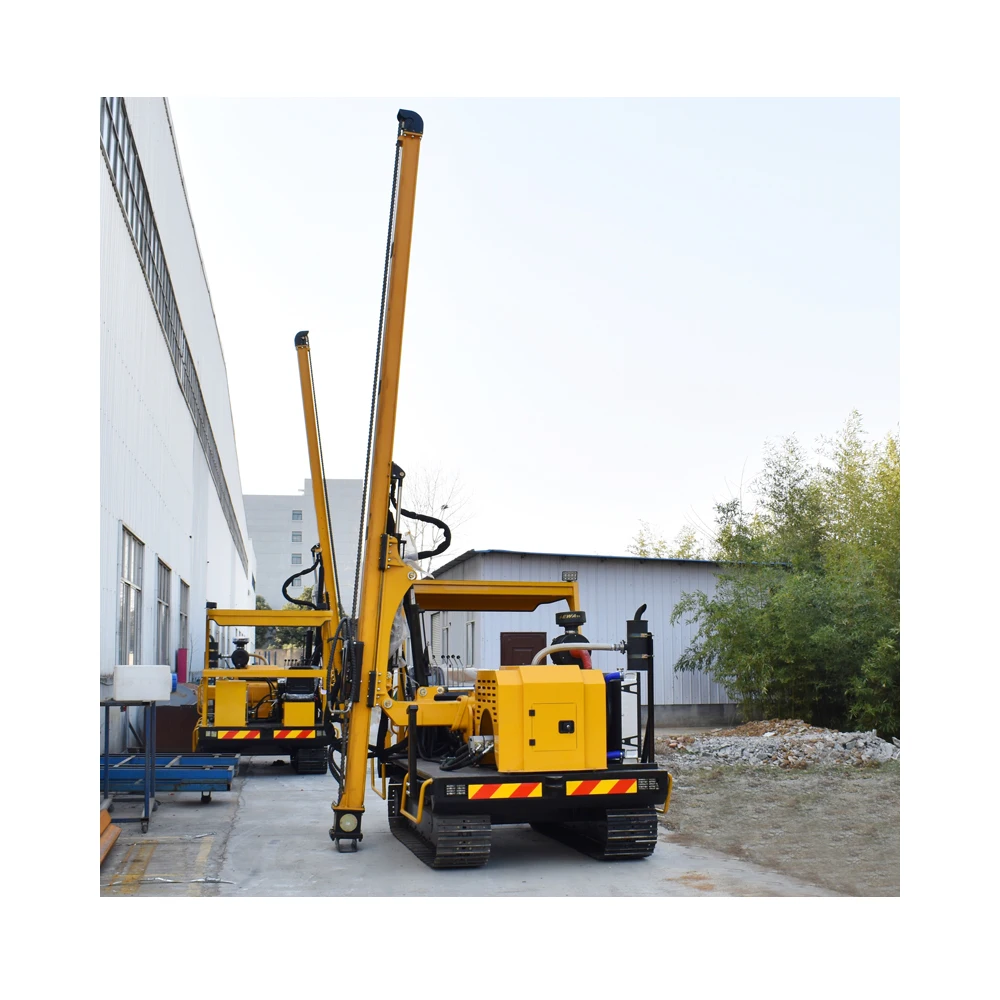 Latest model hydraulic pile machine, solar screw pile driver for sale/