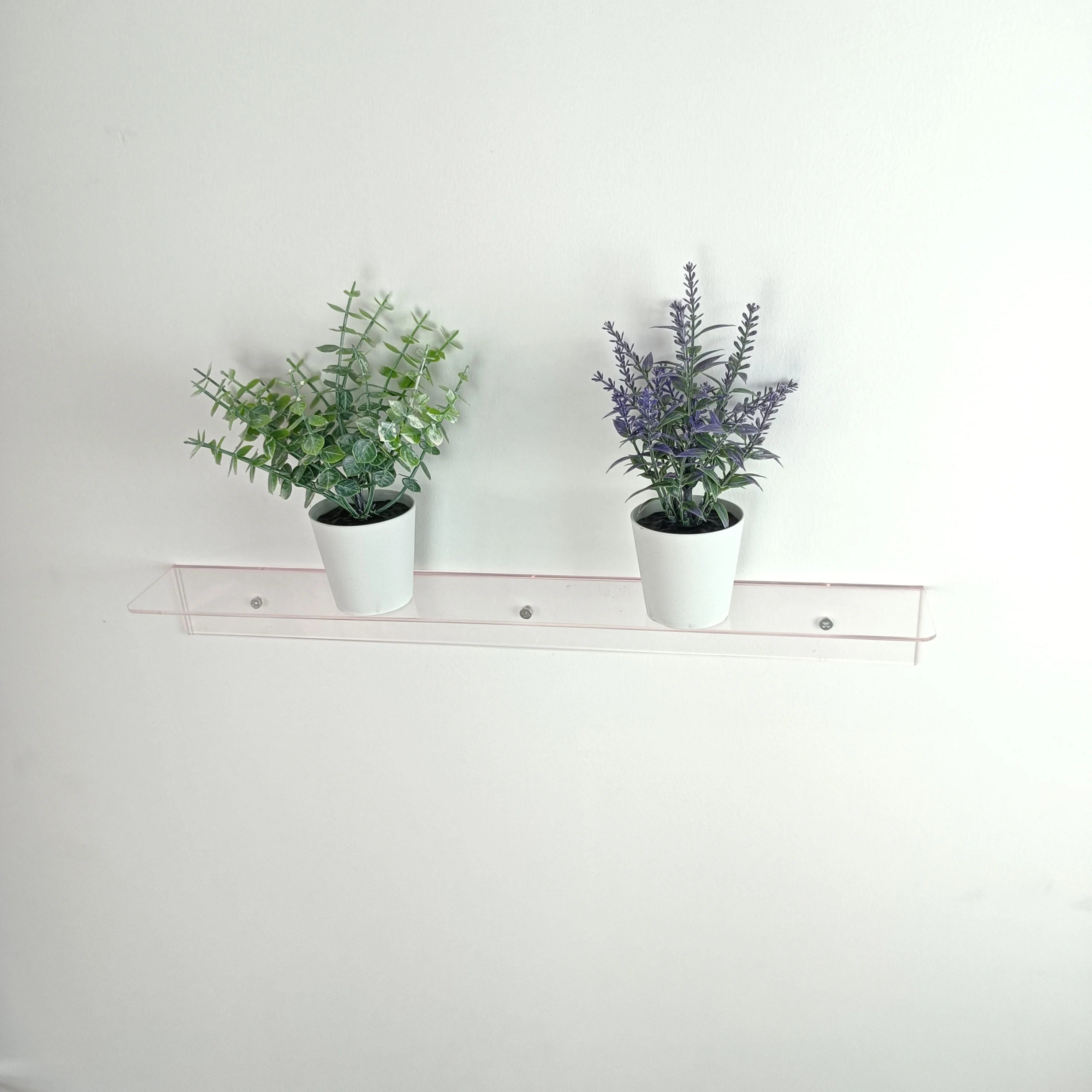 Premium Home Storage Shelves Display Organizer Acrylic Floating Wall Shelf for Bathroom Retail Hanging Rack